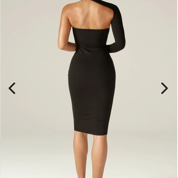 Alieva Dasha One Shoulder Black Bodycon Dress Asymmetrical Small - Picture 4 of 12